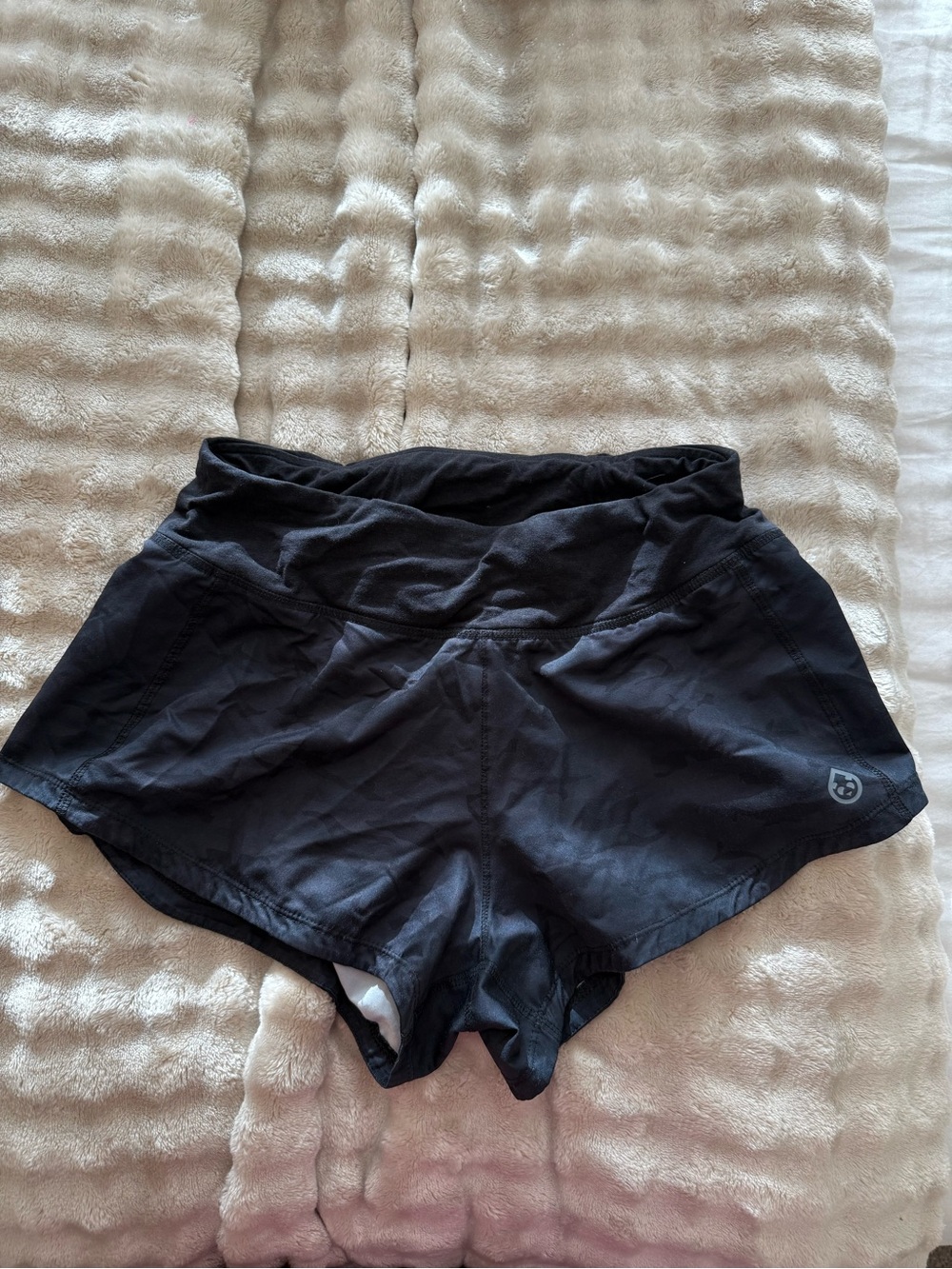 Black Women's High-Waist Athletic Shorts